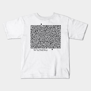 State of Wyoming Maze Kids T-Shirt